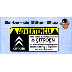 pegatina advertencia citroen