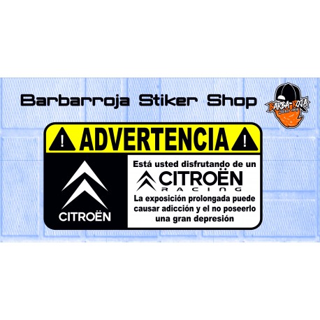 pegatina advertencia citroen