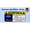 Pegatina advertencia ford focus 02